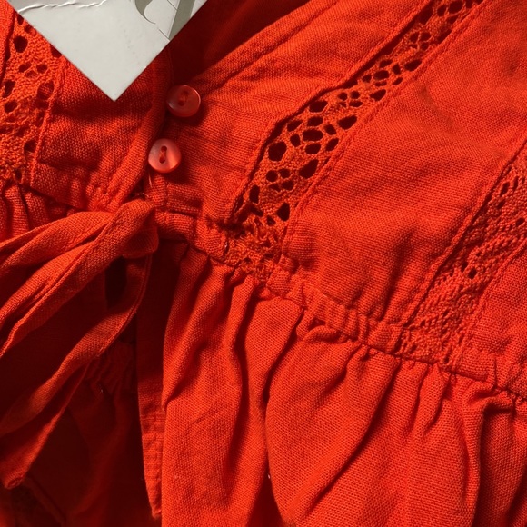 Zara orange embroidery peplum crop jacket Nwt - Picture 8 of 8